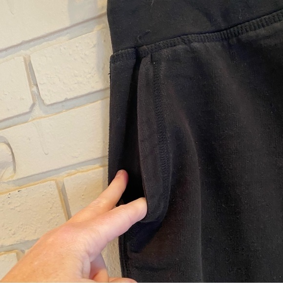 Womens Logo Airplane Patch Jogger Sweatpants Black Medium M Made In USA - Picture 4 of 8